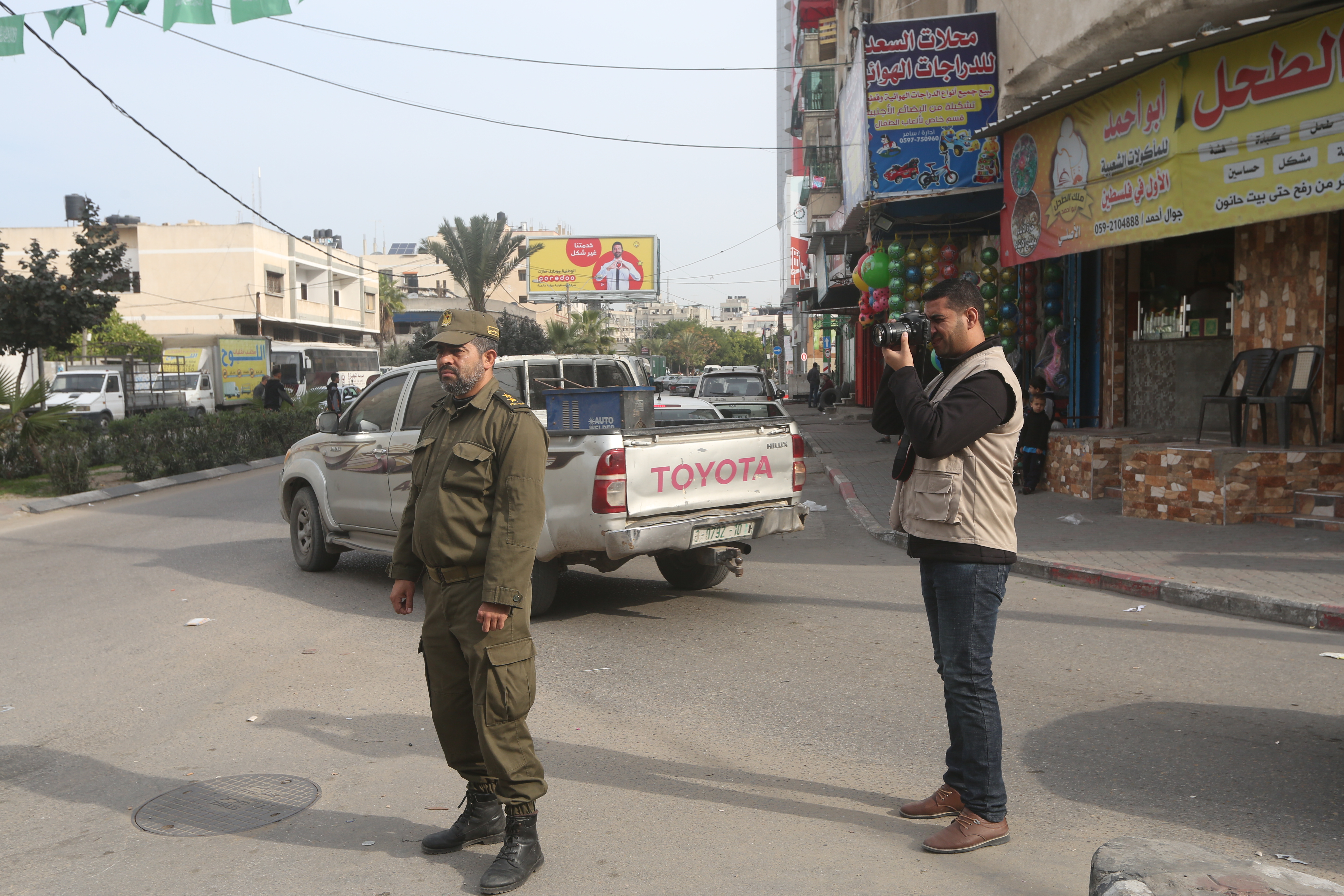 تأمين مهرجان انطلاقة حركة حماس في ساحة الكتيبة بغزة