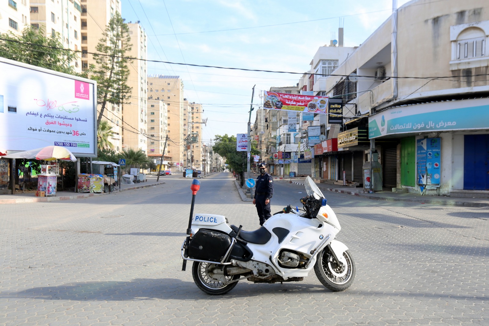 سريان قرار حظر التجوال الشامل في محافظات قطاع غزة 