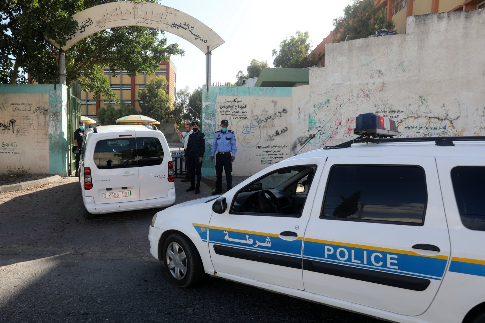 تأمين الشرطة لامتحانات الثانوية العامة بغزة 2020