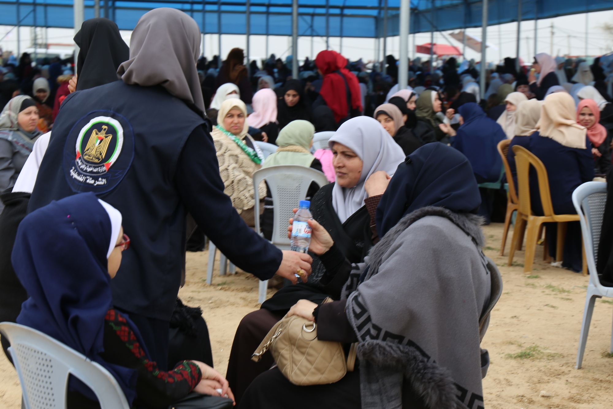 أجهزة الداخلية تُساند جماهير شعبنا المشاركة في مليونية الأرض والعودة