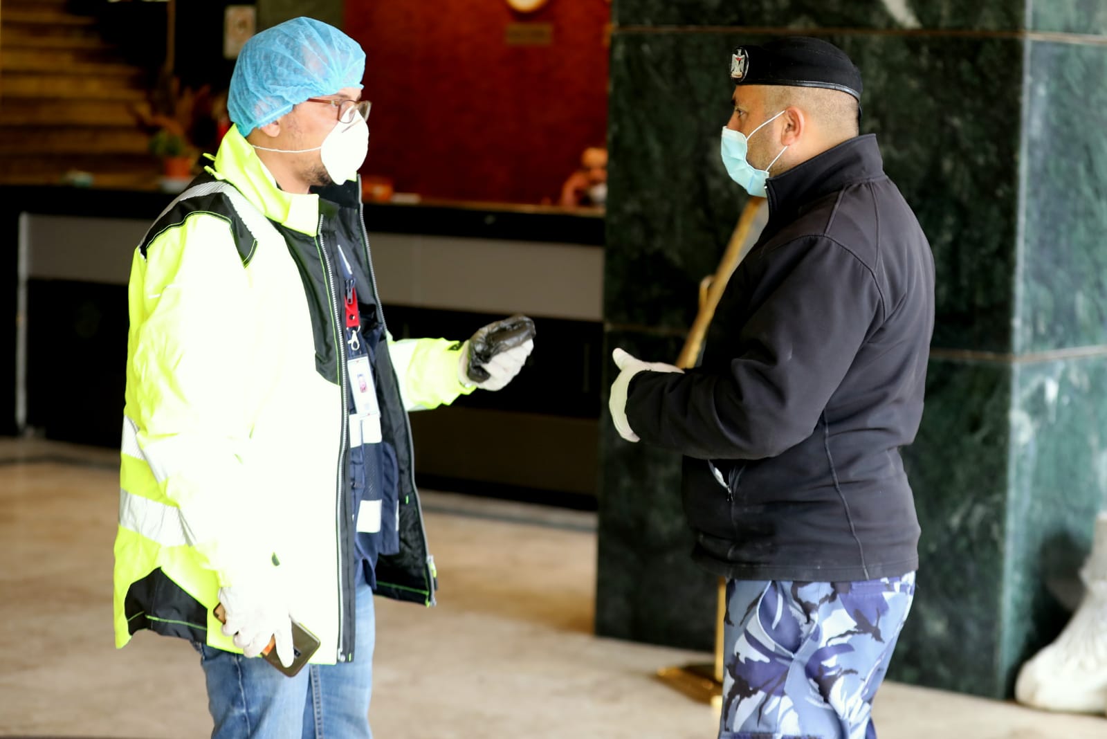 تأمين أجهزة وزارة الداخلية لمراكز الحجر الصحي الاحترازي في غزة