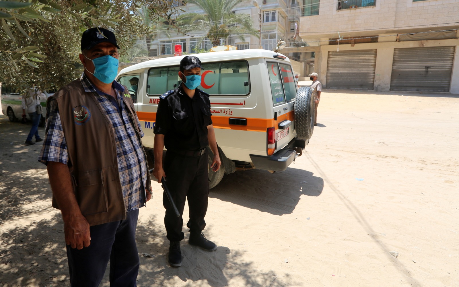 المناورة التدريبية المشتركة لمحاكاة وقوع إصابة بفيروس كورونا في حي مكتظ