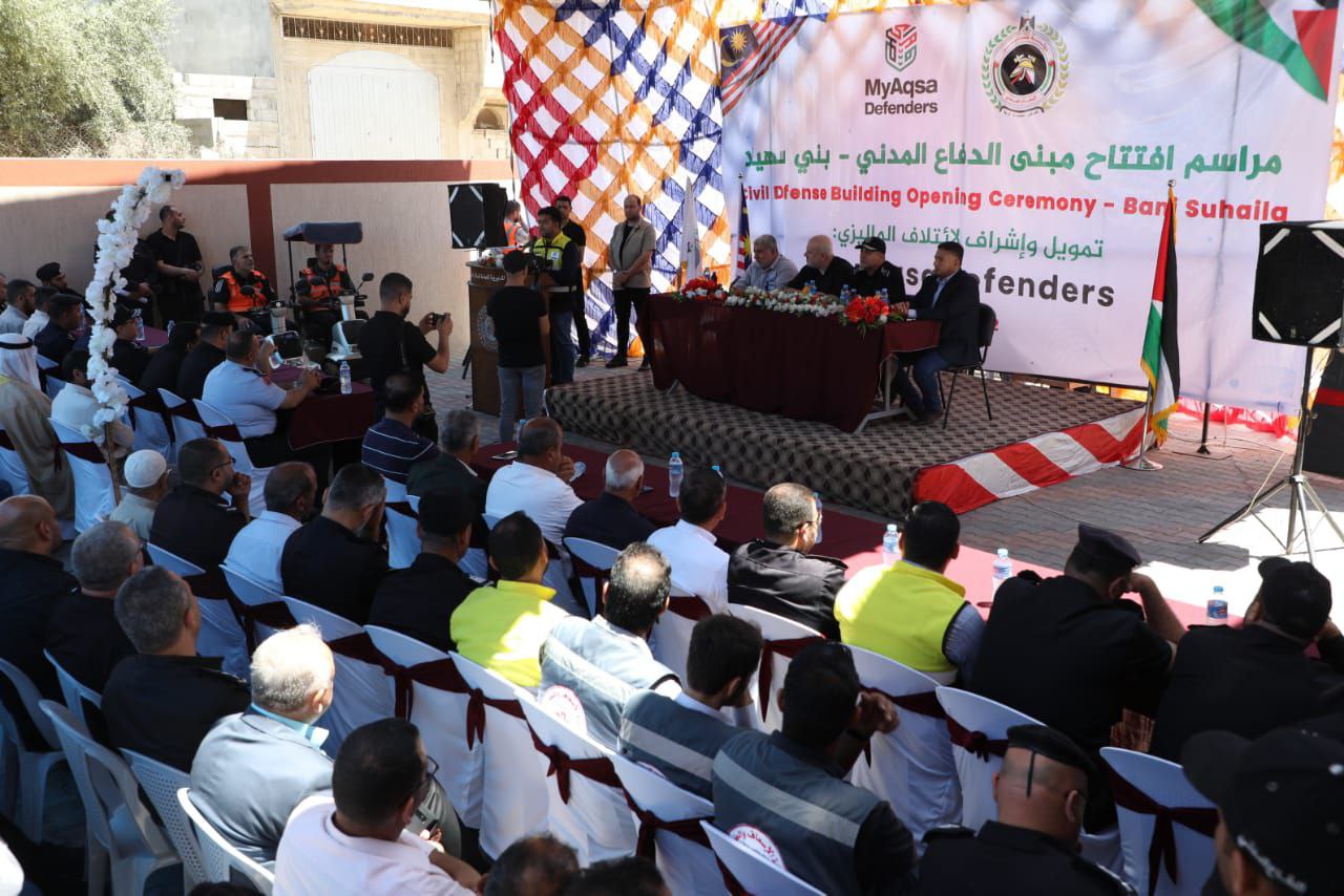 "الدفاع المدني" يفتتح مركزاً جديداً في "بني سهيلا" شرق خانيونس