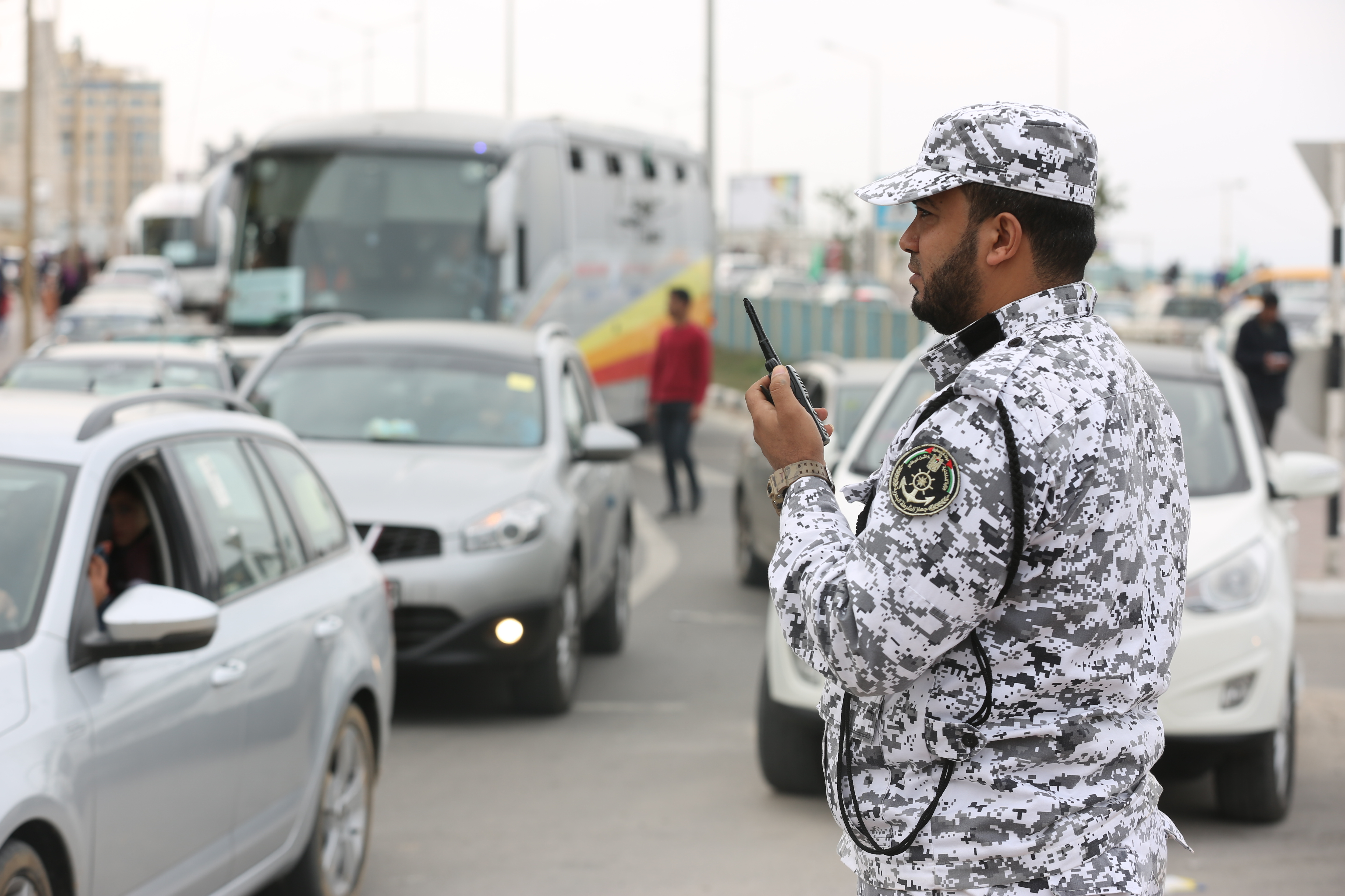تأمين مهرجان انطلاقة حركة حماس في ساحة الكتيبة بغزة