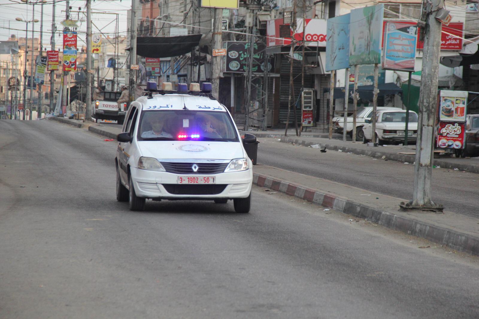 سريان قرار حظر التجوال الشامل في محافظات قطاع غزة 
