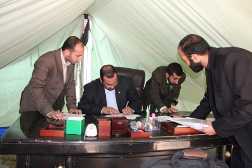 وزارة الداخلية تفتتح مكتب وزير الداخلية على انقاض 