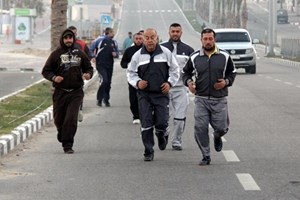 بالصور: ماراثون "اختراق ضاحية" لدورة قادة السرايا"