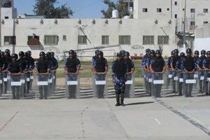 "حفظ النظام" يقيم طابور أركان لعناصره برفح