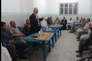 التوجيه السياسي يشارك في ملتقى لعائلة حجازي برفح