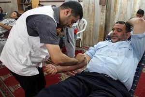 حملة تبرع بالدم لعناصر مركزي شرطة الشجاعية والزيتون