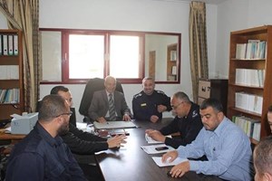 شرطة رفح تبحث سبل التعاون مع  رئيس محكمة الصلح بالمحافظة