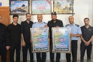 قيادة شرطة خانيونس تستقبل وفداً من الدفاع المدني