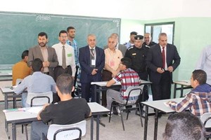 مدير شرطة رفح يتفقد امتحانات الثانوية العامة