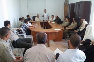 توجيه غزة يلقي محاضرتين (أمنية وفقهية) للقضاء العسكري والخدمات الطبية