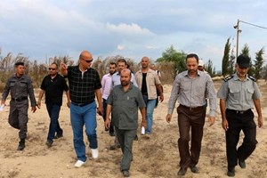 قيادة الوزارة تعاين أرضاً لمقر التدريب الجديد بخانيونس