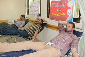  حملة للتبرع بالدم بمديرية الإمداد والتجهيز