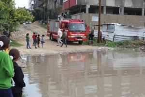  الدفاع المدني في خدمة المواطنين خلال المنخفض الجوي