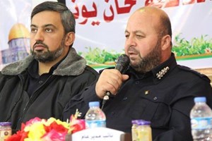 قيادة الشرطة تجتمع بضباط شرطة محافظة خانيونس