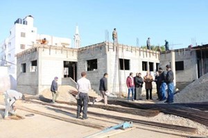 العميد النجار يتفقد أعمال البناء بمقر مكتب الوزير