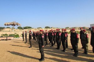 الشرطة العسكرية تنظم طابور أركان لعناصرها برفح 