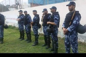 شرطة التدخل وحفظ النظام تؤمن مباراة كرة قدم برفح