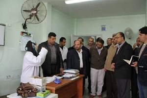 العميد السعودي يتفقد المستشفى الجزائري بخانيونس