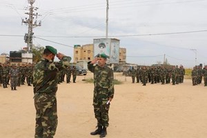 الأمن الوطني يُنظم طابور أركان للكتيبة الأولى والثانية برفح