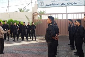 توجيه الوسطى يلقي كلمة خلال طابور أركان بمركز تأهيل المحافظة