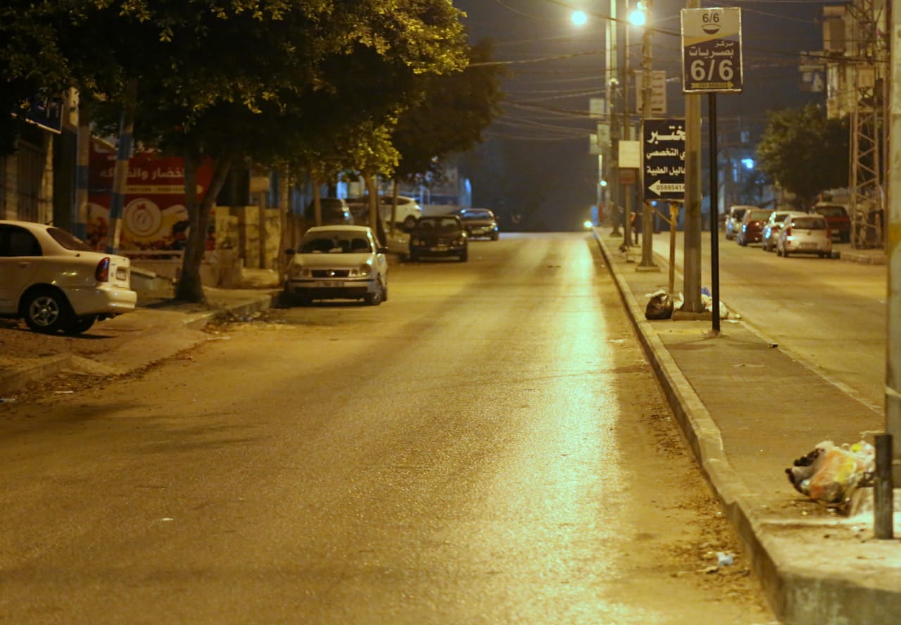 سريان حظر التجول بغزة لليوم الحادي عشر لمواجهة "كورونا"