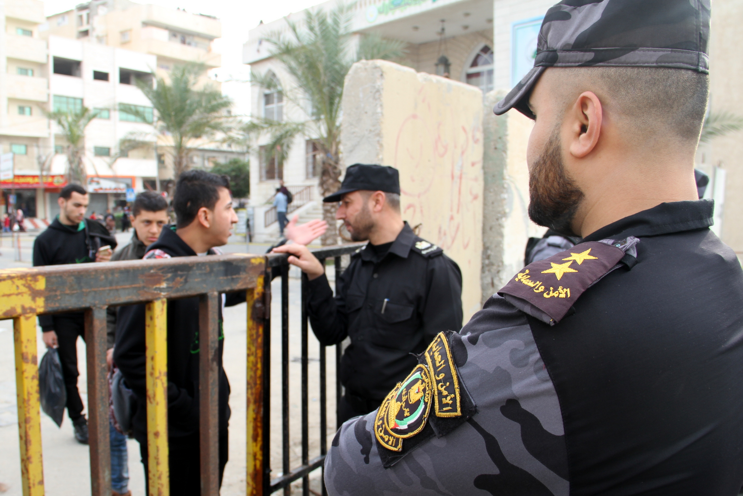 تأمين مهرجان انطلاقة حركة حماس في ساحة الكتيبة بغزة