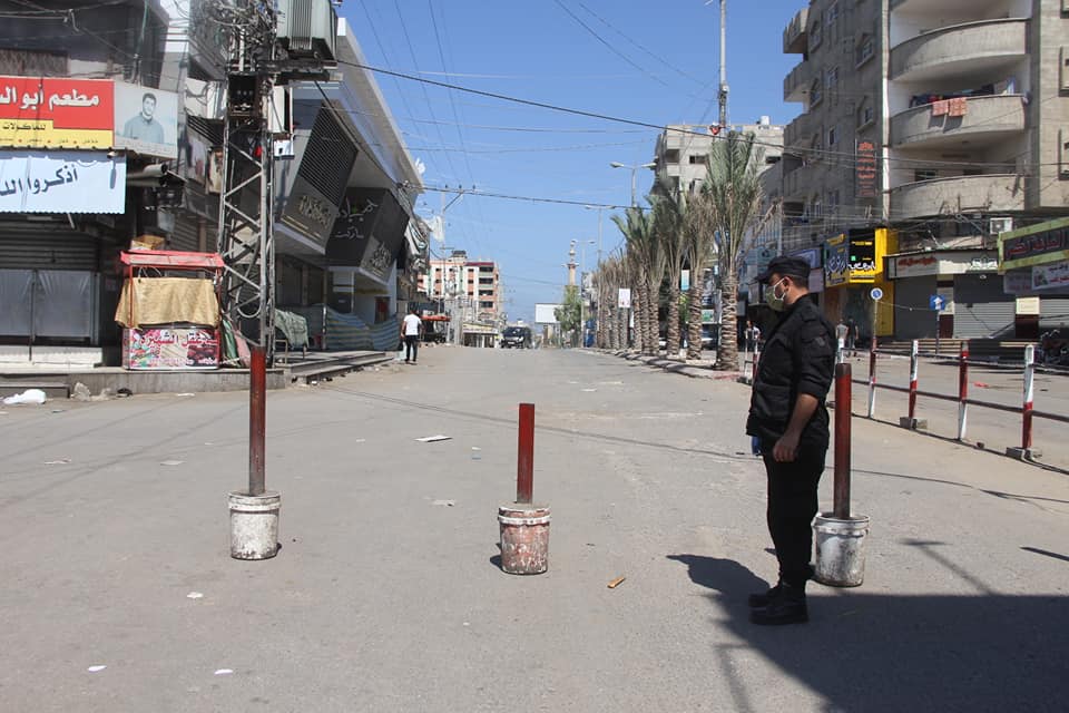 سريان قرار حظر التجوال الشامل في محافظات قطاع غزة 