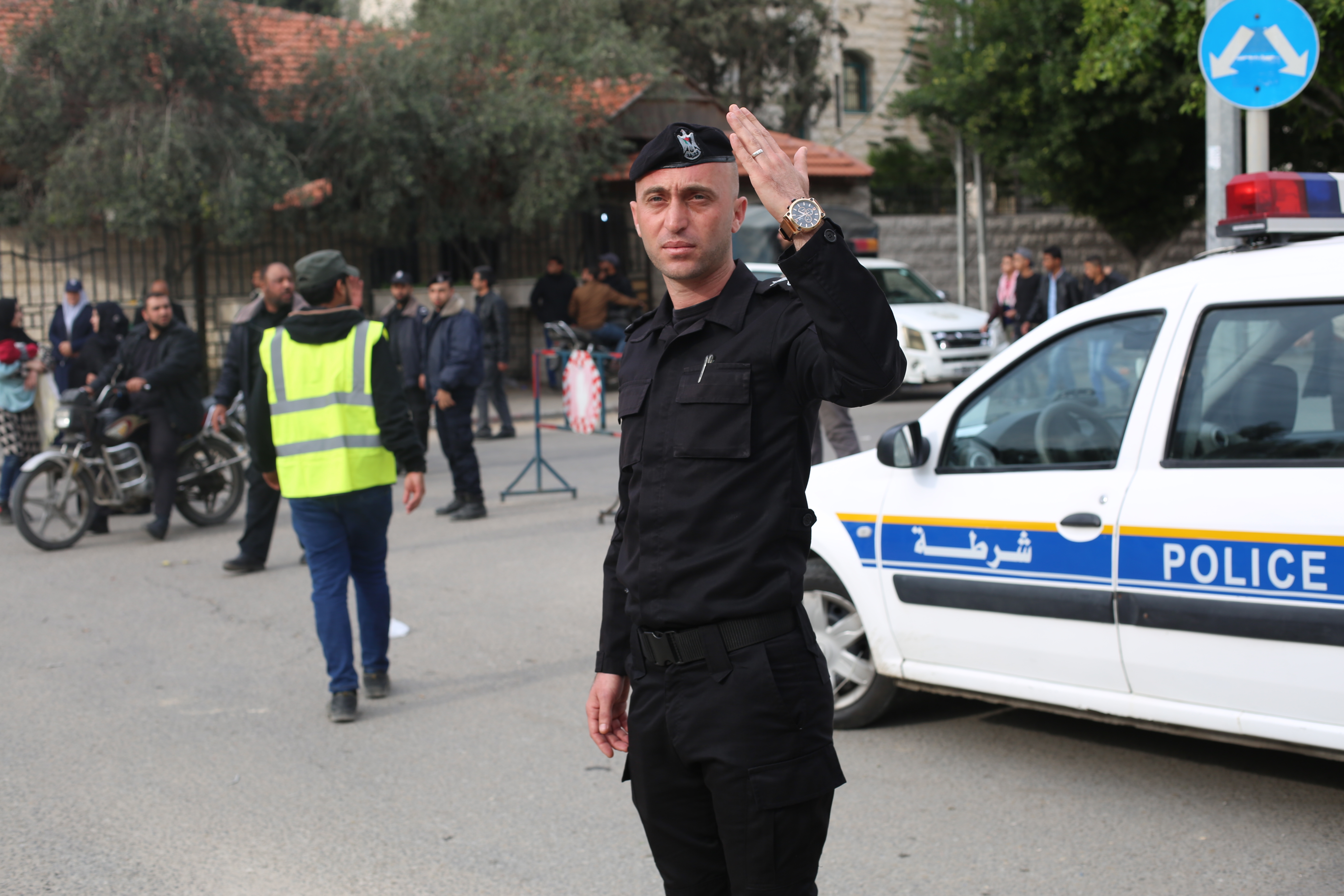 تأمين مهرجان انطلاقة حركة حماس في ساحة الكتيبة بغزة