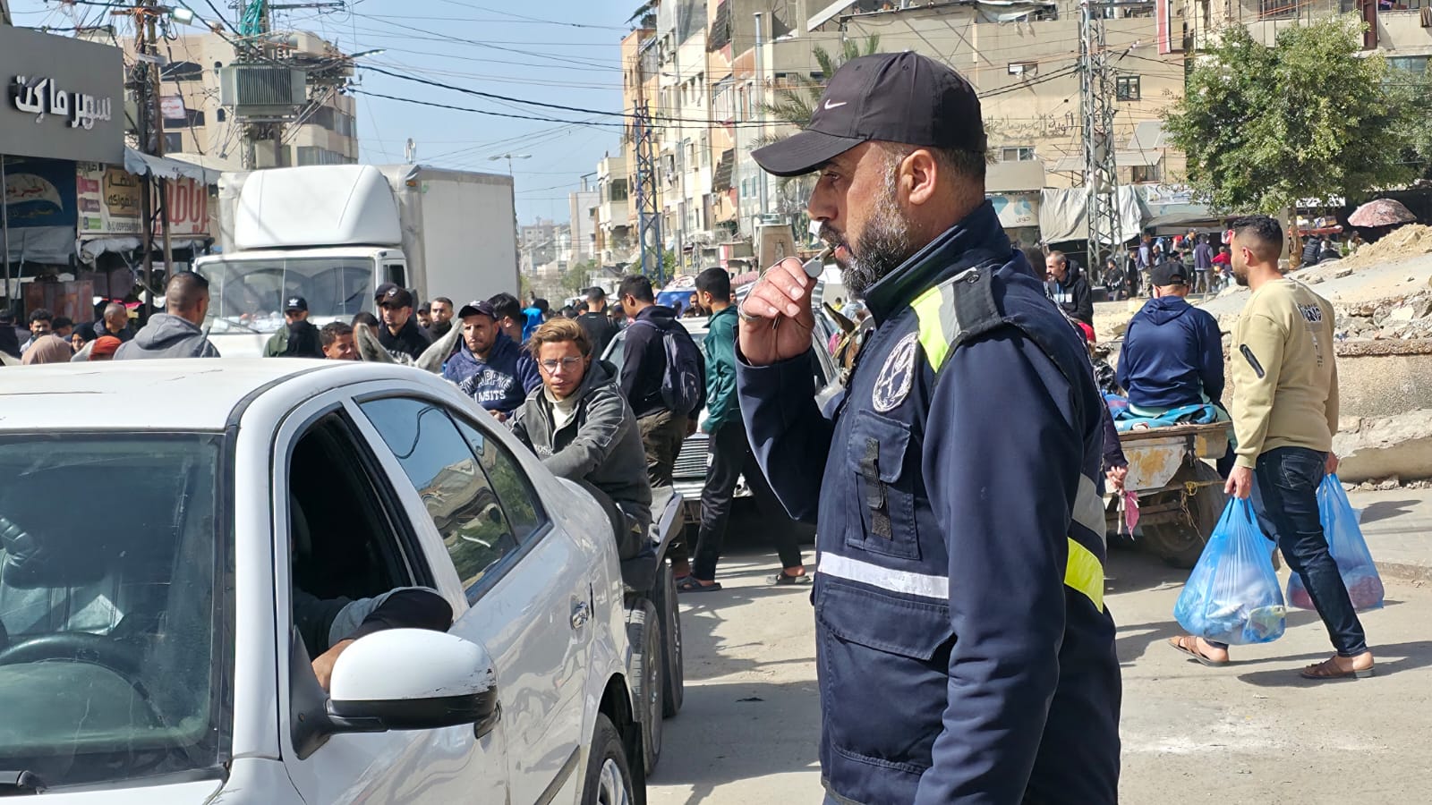 عمل شرطة المرور والنجدة في المحافظة الوسطى 