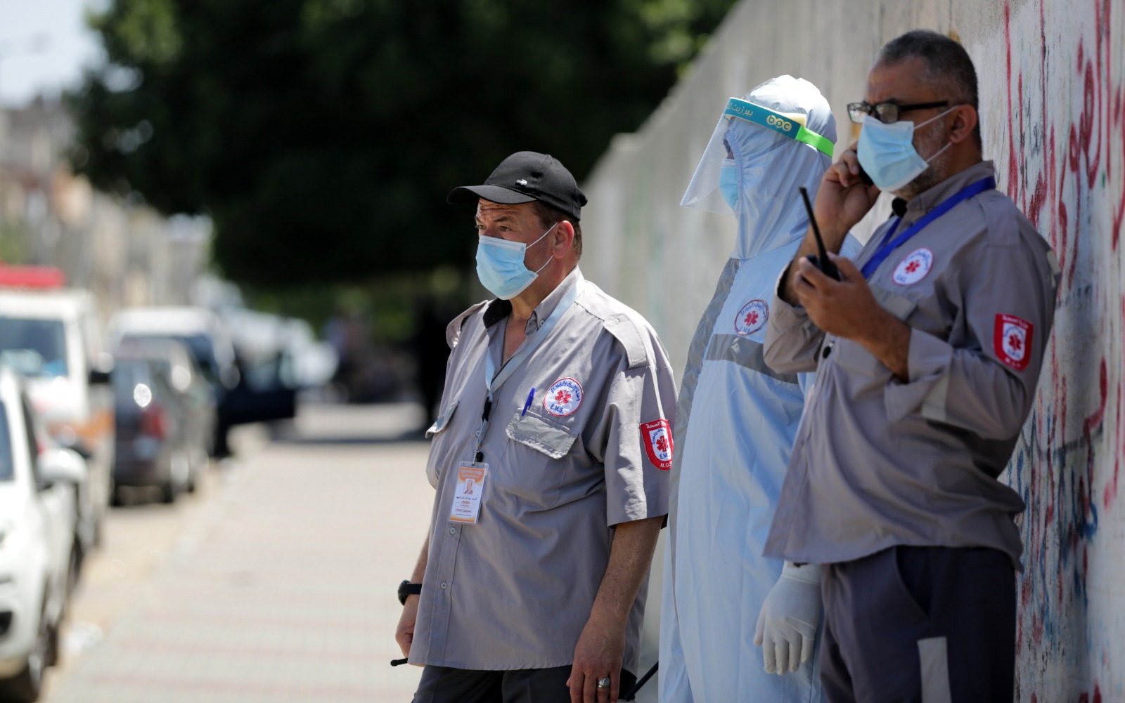 المناورة التدريبية المشتركة لمحاكاة وقوع إصابة بفيروس كورونا في حي مكتظ
