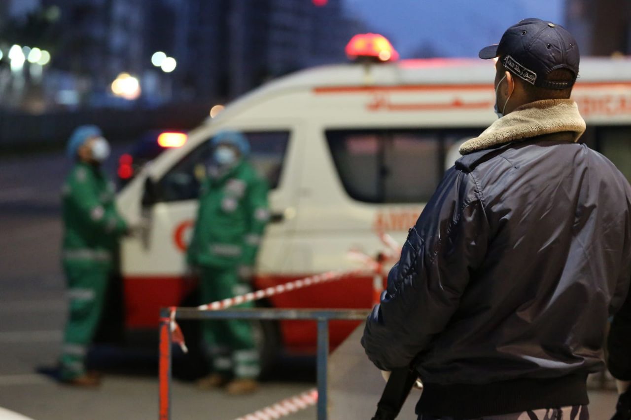 تأمين أجهزة وزارة الداخلية لمركز الحجر الصحي في فندق الكومودور بمدينة غزة