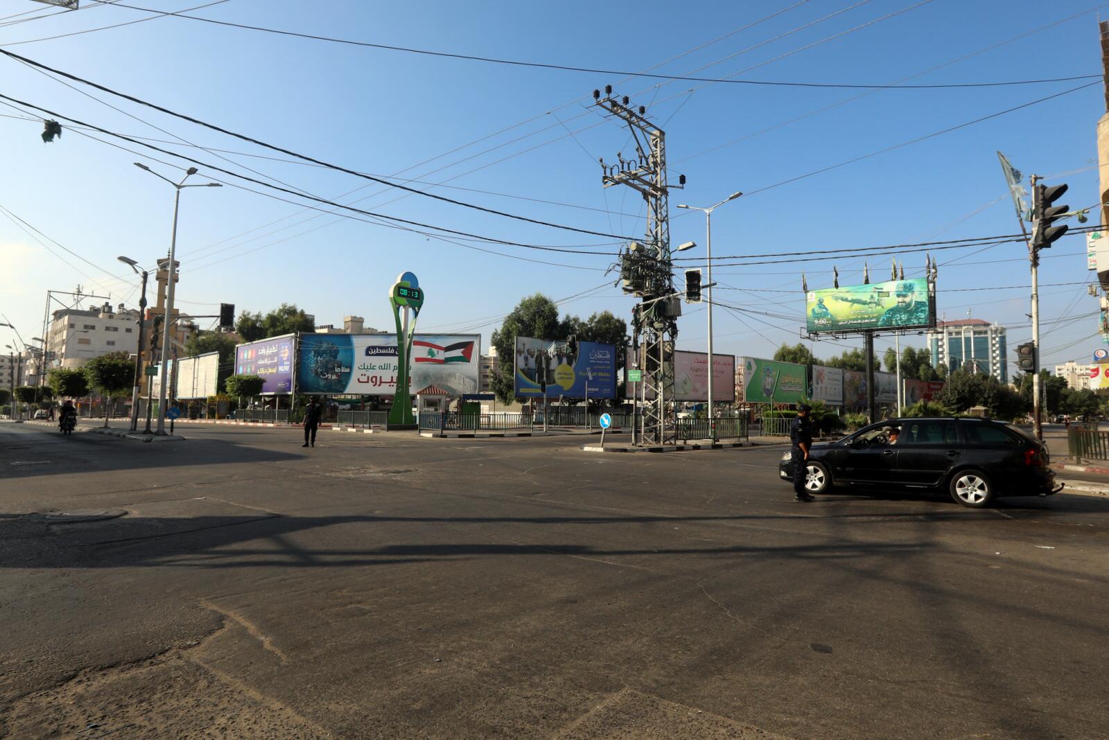 سريان قرار حظر التجوال الشامل في محافظات قطاع غزة 