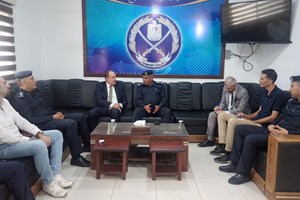 قيادة شرطة رفح تستقبل وفداً من مركز الميزان لحقوق الإنسان