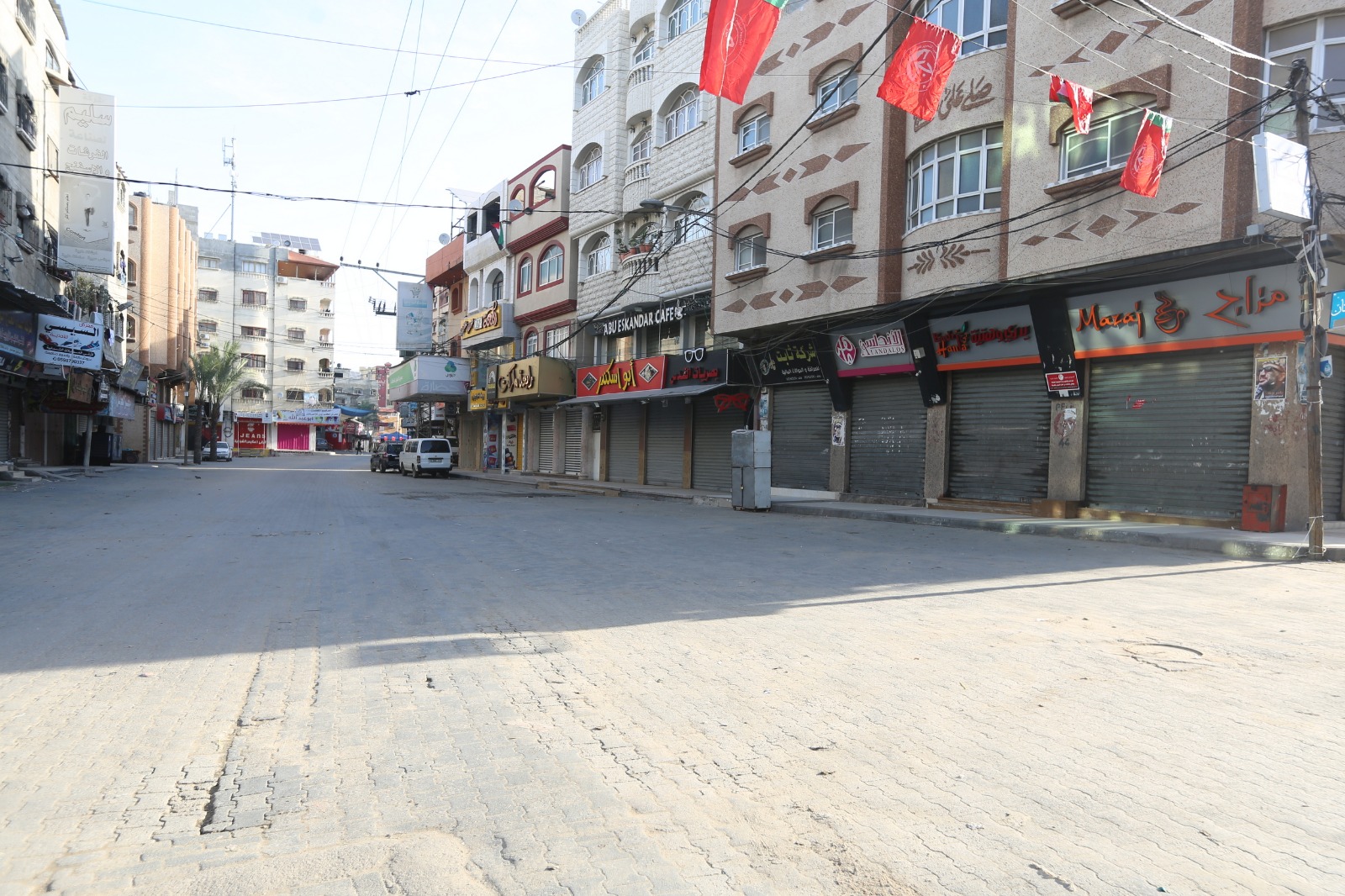 سريان قرار حظر التجوال الشامل في محافظات قطاع غزة 