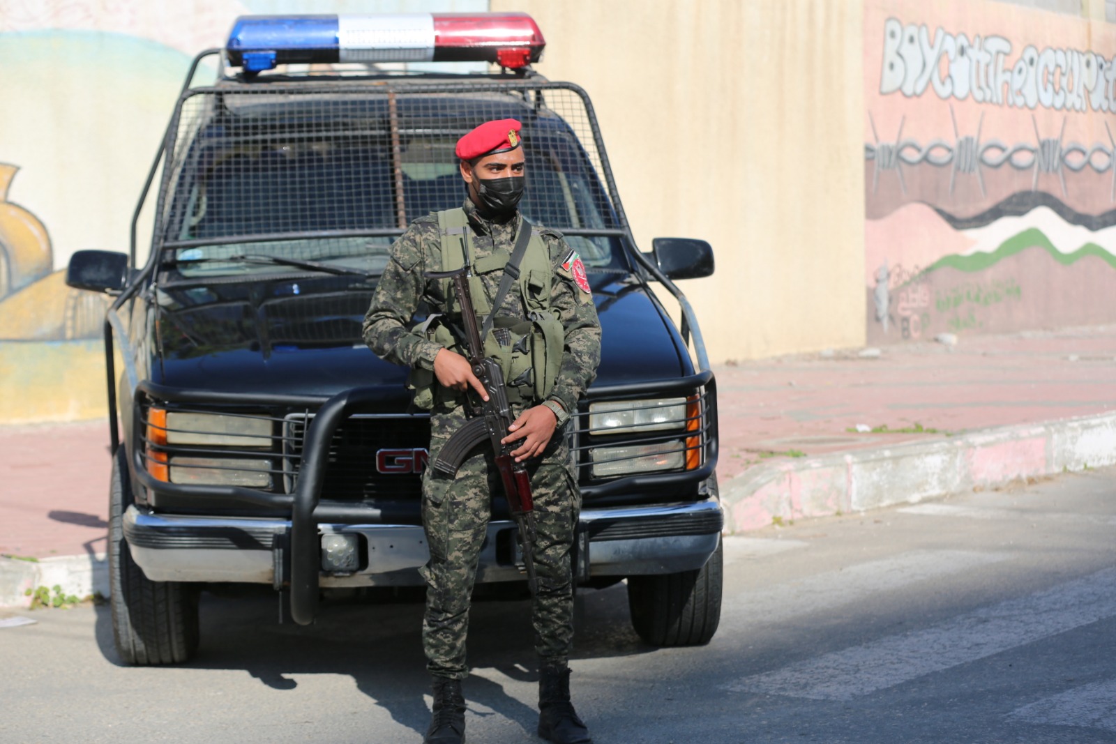 انتشار الأجهزة الأمنية والشرطية ضمن المناورة المشتركة للفصائل