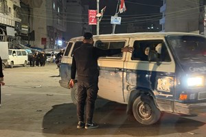 جانب من الانتشار الشرطي الليلي بمدينة غزة