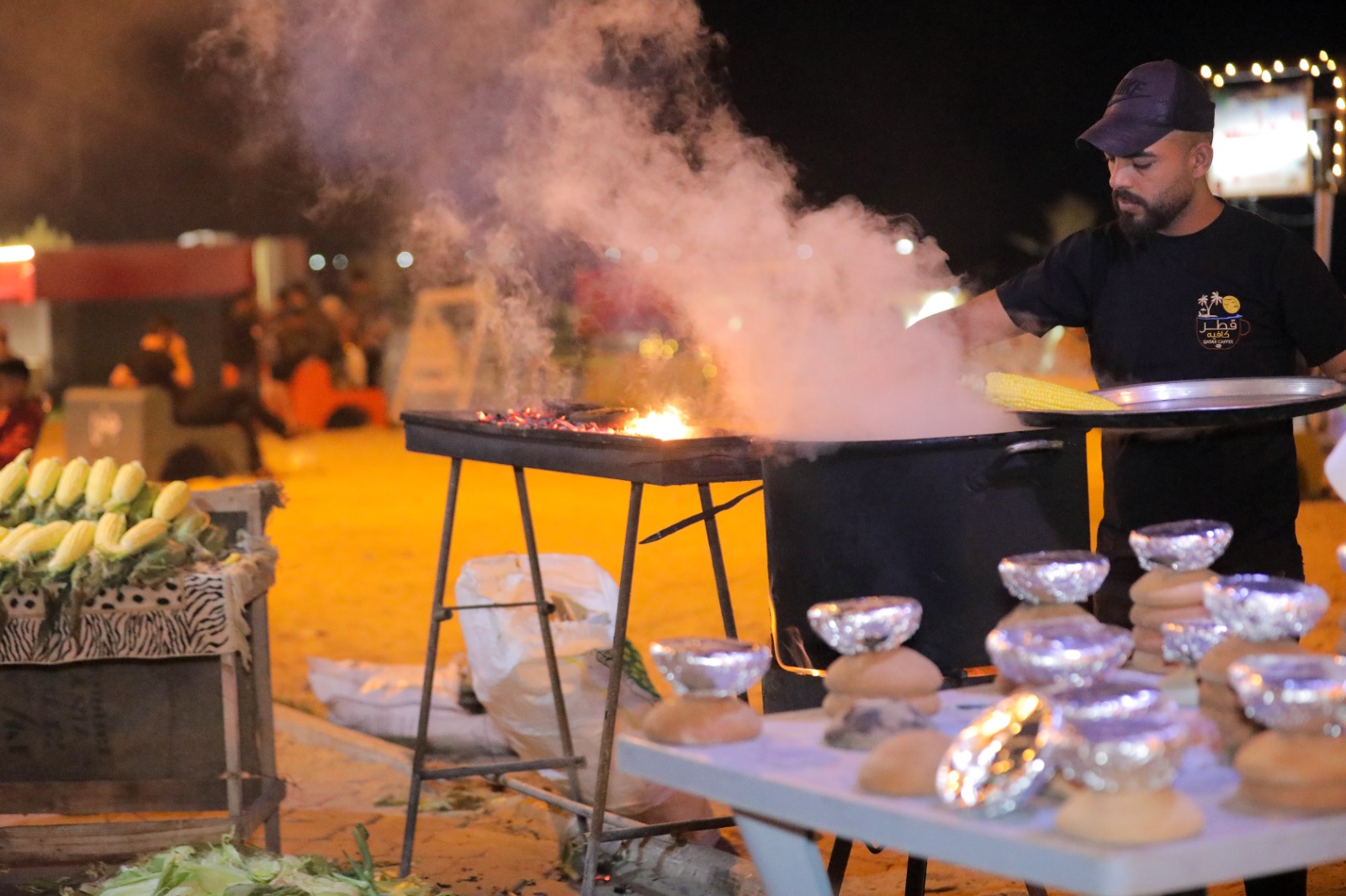  اصطياف المواطنين على شاطئ البحر والأماكن الترفيهية