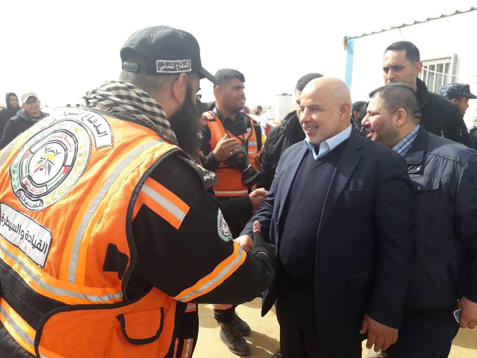 أجهزة الداخلية تُساند جماهير شعبنا المشاركة في مليونية الأرض والعودة