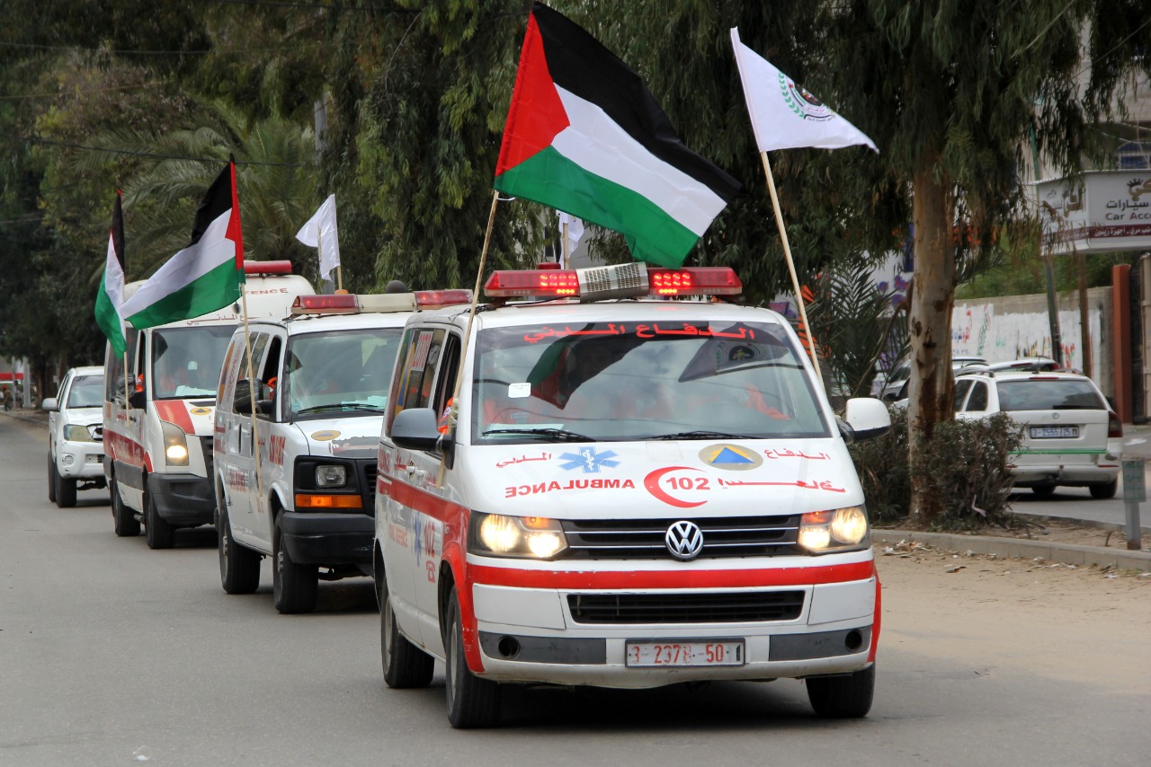 فعالية مسير محمول للمركبات ومؤتمر صحفي، بمناسبة اليوم العالمي للدفاع المدني