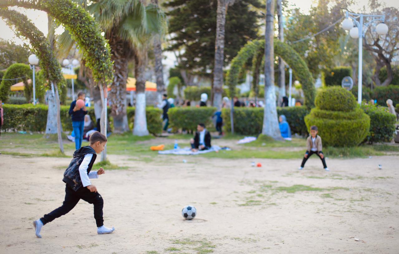 أجواء احتفال المواطنين بعيد الفطر السعيد في عدد من المناطق بقطاع غزة 2023