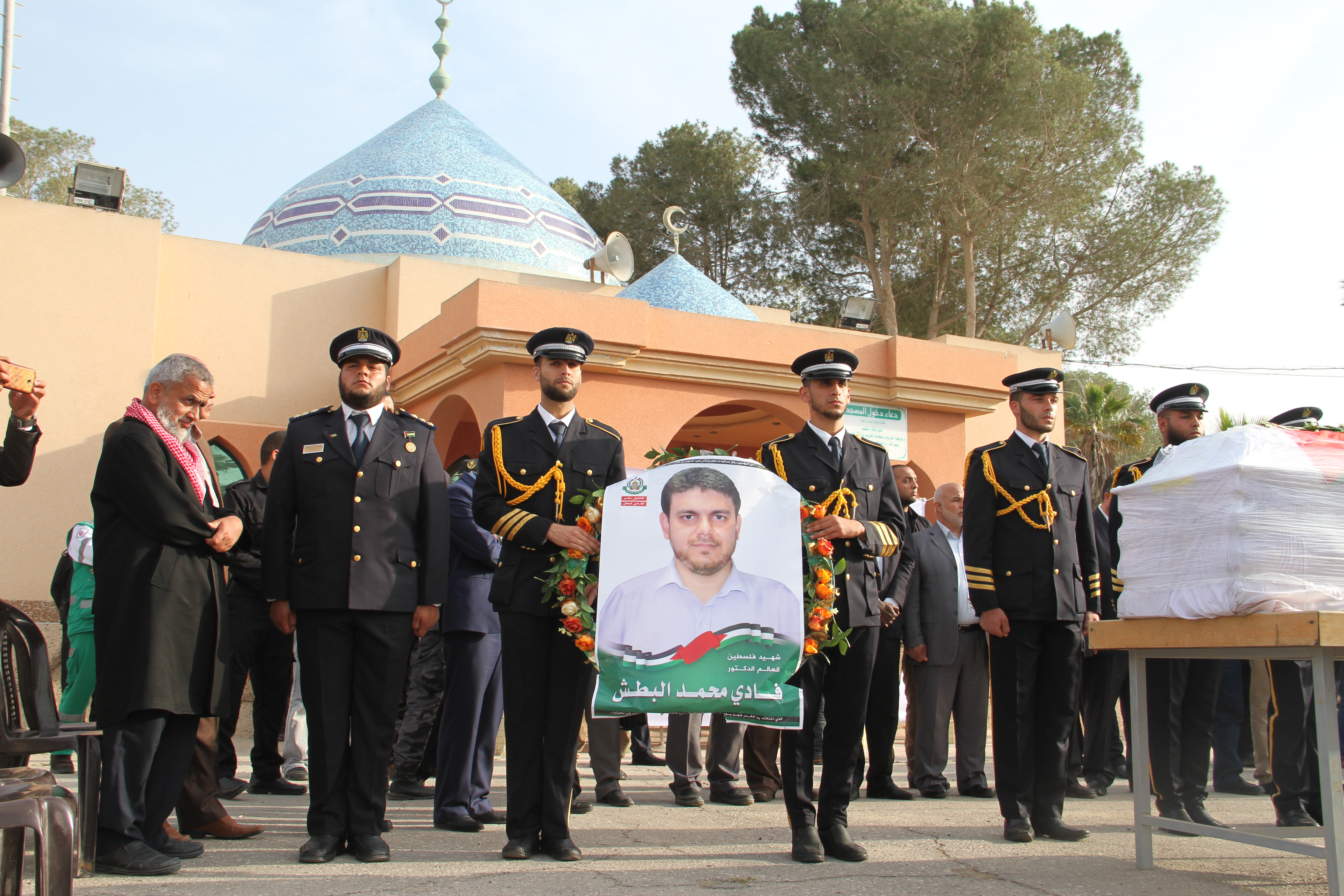 استقبال جثمان الشهيد العالم د. فادي البطش بمعبر رفح البري