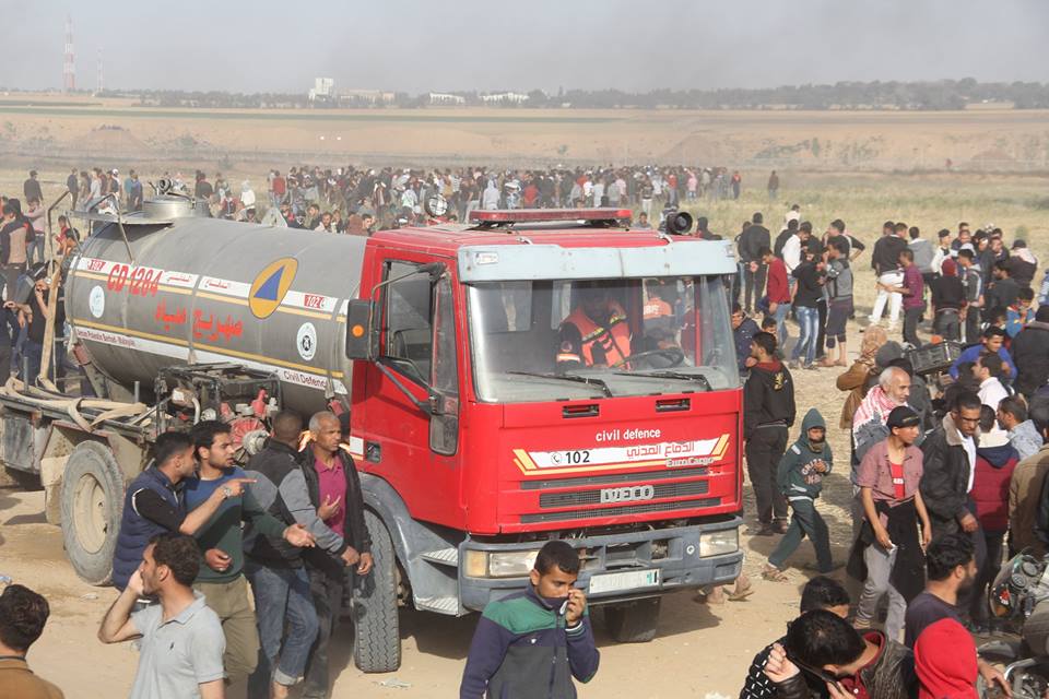 عمل الأجهزة الأمنية في الجمعة الثانية من فعاليات "مسيرات العودة"