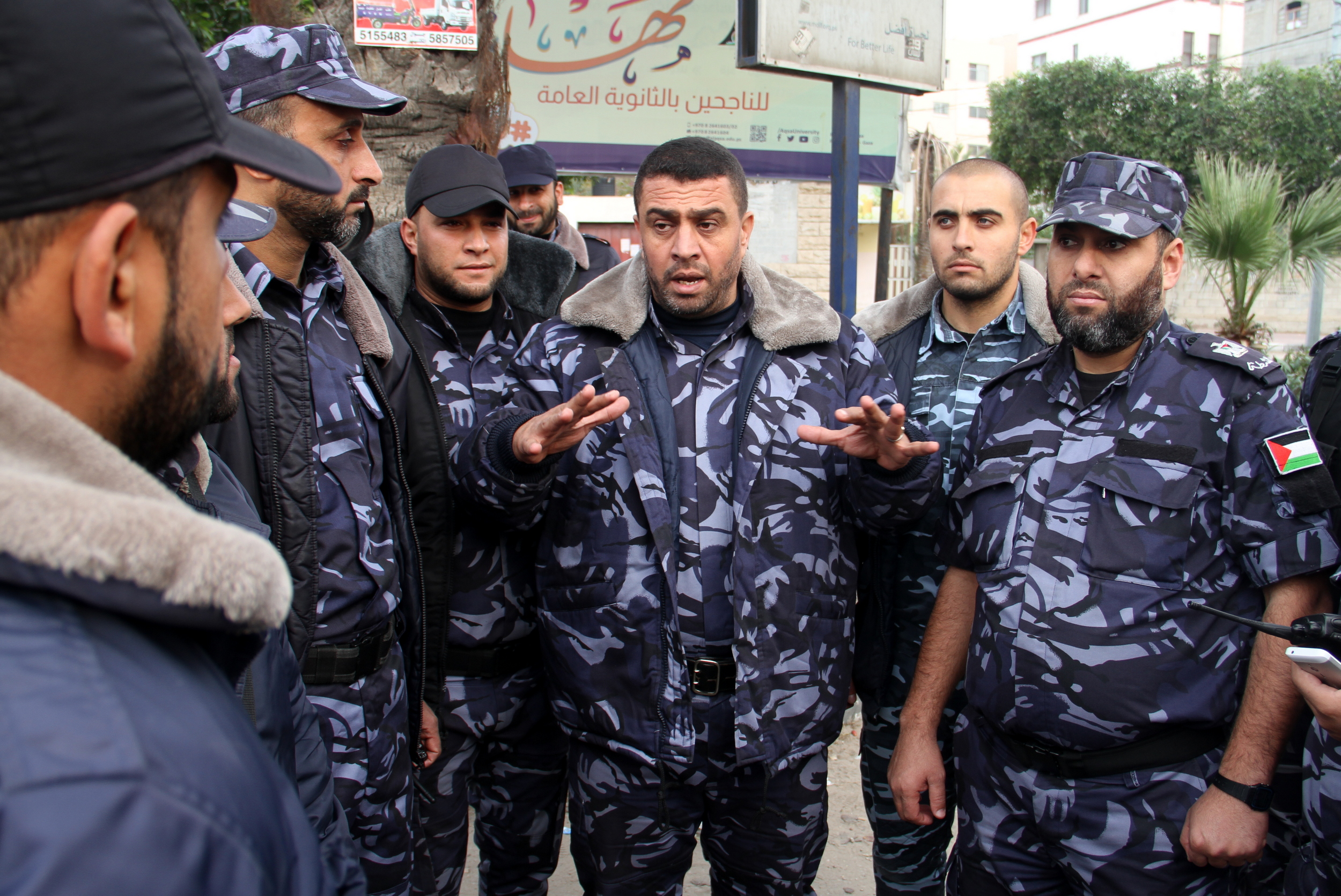 تأمين مهرجان انطلاقة حركة حماس في ساحة الكتيبة بغزة