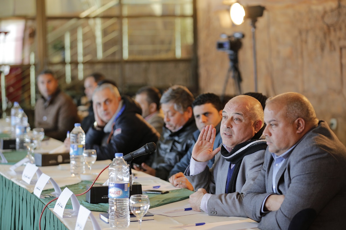 لقاء اللواء أبو نعيم وقيادة الوزارة بالصحفيين في غزة