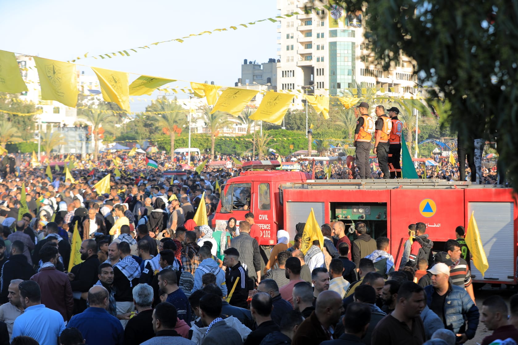 أجهزة "الداخلية" تؤمن مهرجان إحيـاء ذكرى رحيل الرئيس "عرفات