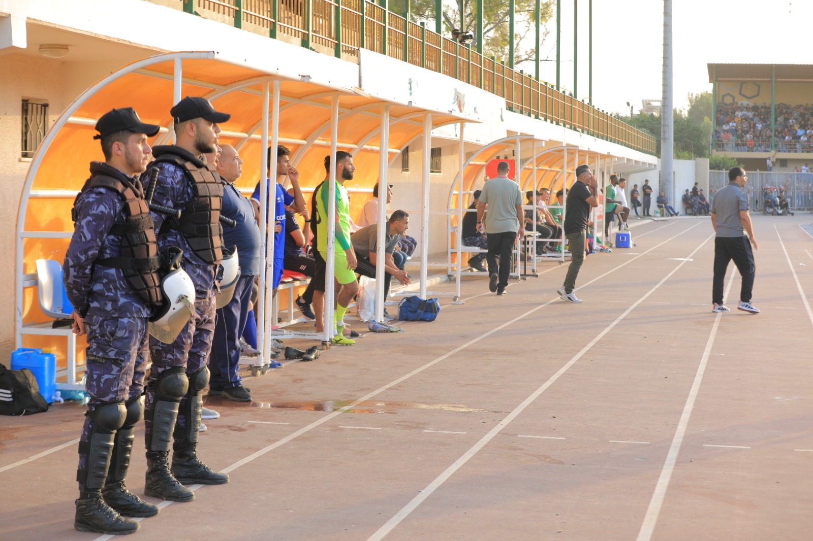 صور تأمين الشرطة لمباريات الدوري المحلي في غزة